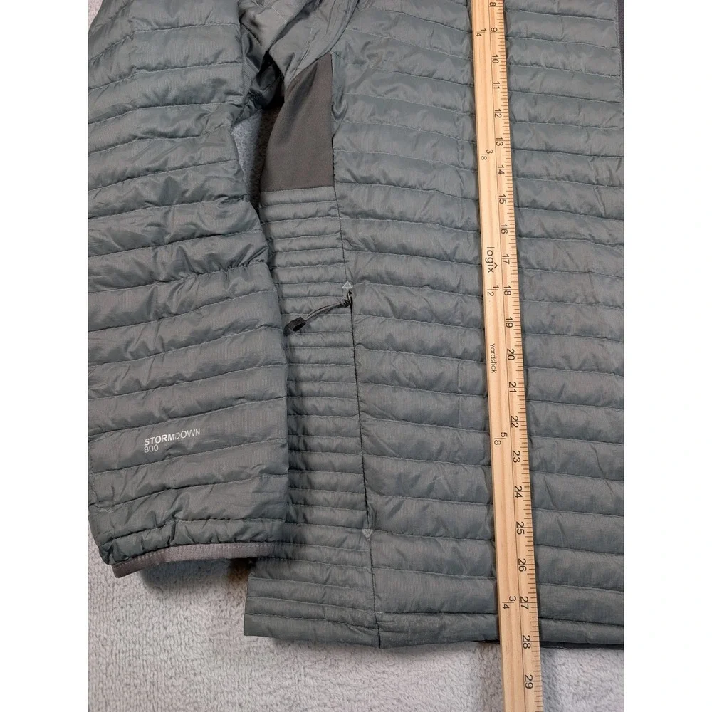 Eddie Bauer First Ascent StormDown 800 Puffer Jacket Mens XL Gray Full Zip Stain